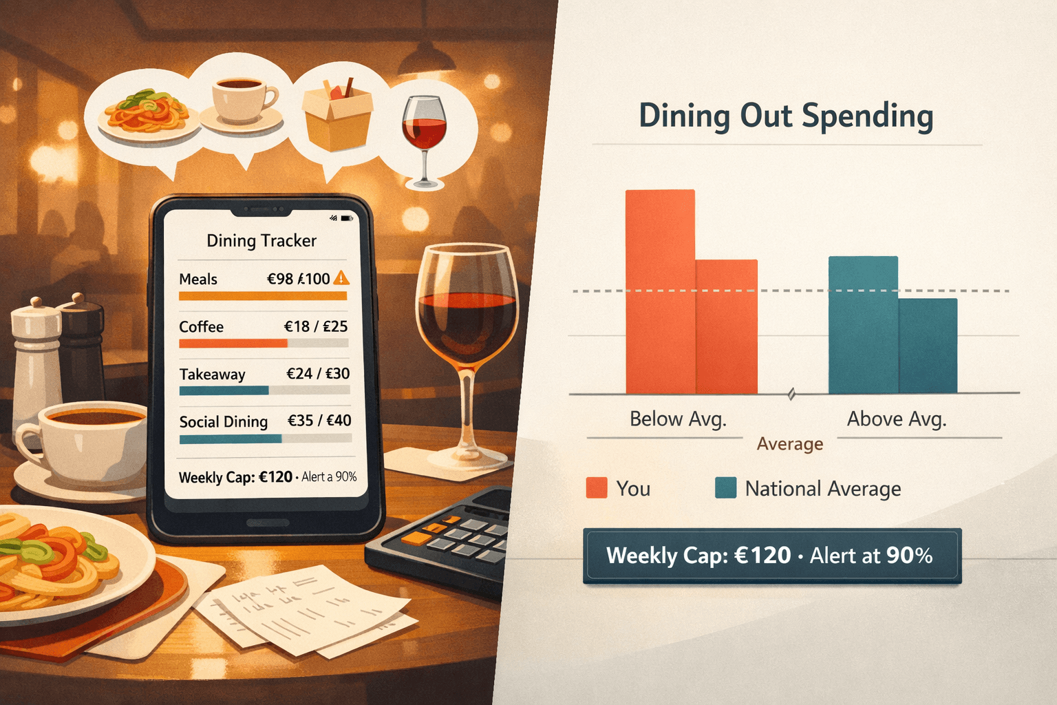 Tracker Spese Ristorante: Quanto è Troppo da Spendere Mangiando Fuori?